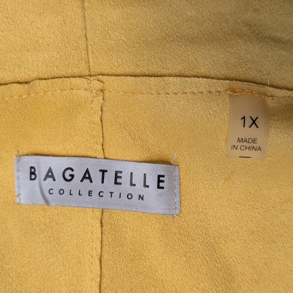 bagatelle Mustard Open-Front Draped Jacket - Picture 6 of 6